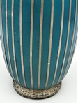 Japanese Meiji Vase With Silver Overlay Basket