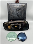 (4) Enamel Decorated Trays: Allean, Steinbock