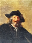Oil on Board Unsigned The Miser After Hendrik Gerritsz Pot L'avaro