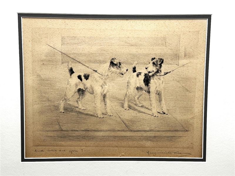 Marguerite Kirmse (American 1885-1954) Etching "And Who Are You" 1927