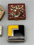 Group of Compacts and Pill Holders Art Deco, Cloisonne.