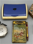 Group of Compacts and Pill Holders Art Deco, Cloisonne.