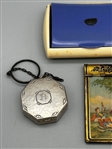 Group of Compacts and Pill Holders Art Deco, Cloisonne.