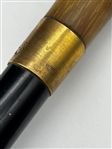 Walking Cane, Bone Handle, 18k Gold Neck Band Monogram AR