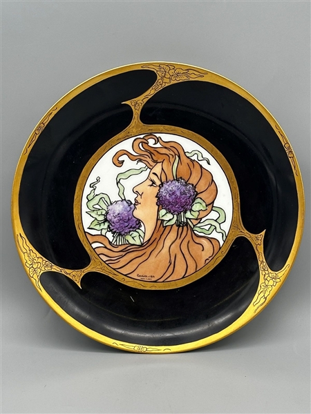 1912 Art Nouveau Canton Charger Plate 