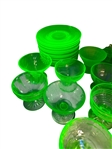 (28) Pieces of Vaseline Glass Including Jeannette
