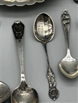 Group of Sterling Silver; Salts, Thimbles, Nut Dish, Others