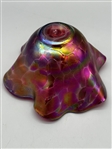 Loetz Style Ruffled Iridescent Glass Bowl