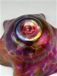 Loetz Style Ruffled Iridescent Glass Bowl