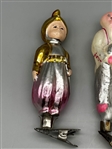 (6) Russian Glass Clip-On Ornaments