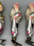 (6) Russian Glass Clip-On Ornaments