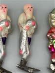 (6) Russian Glass Clip-On Ornaments