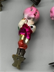 (6) Russian Glass Clip-On Ornaments