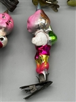 (6) Russian Glass Clip-On Ornaments