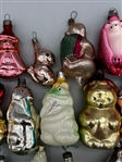 (16) Vintage Glass Animal Ornaments