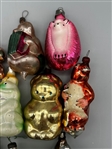 (16) Vintage Glass Animal Ornaments