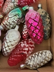 (58) Vintage Glass Pine Cone Ornaments