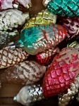 (58) Vintage Glass Pine Cone Ornaments