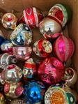Group of Inset Glass Ornaments and Figural Segmented Insect Ornaments