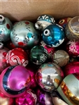 Over 100 Vintage Glass Round Christmas Ornaments