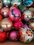 Over 100 Vintage Glass Round Christmas Ornaments