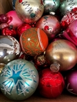 Over 100 Vintage Glass Round Christmas Ornaments