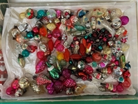 Group of Vintage Christmas Bulbs, Lights and Ornaments 