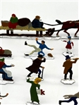 (29) Hans Heinrichsen Germany Lead Figurines Village Winter Scene