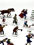 (29) Hans Heinrichsen Germany Lead Figurines Village Winter Scene