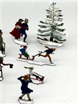 (29) Hans Heinrichsen Germany Lead Figurines Village Winter Scene