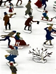 (29) Hans Heinrichsen Germany Lead Figurines Village Winter Scene