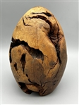 Manzanita Burl Wood Carved Egg Signed M. Conteze