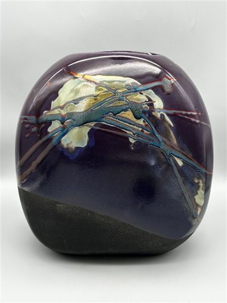 Tony Evans Raku Pottery Vase