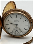 1895 Elgin 7 Jewels Gold Filled Pocket Watch With Watch Fob Chain