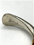 L Schmallie Sterling & 14K YG Cuff Bracelet