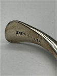 L Schmallie Sterling & 14K YG Cuff Bracelet