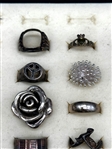 (19) Sterling Silver Rings