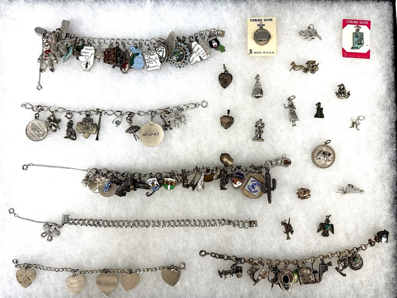 Sterling Silver Charm Bracelets and Charms