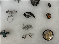 (19) Sterling Silver Brooches