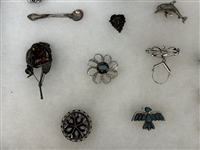 (19) Sterling Silver Brooches