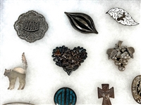 (17) Sterling Silver Brooches