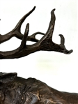 Bronze Elk Sculpture on Marble Plinth 
