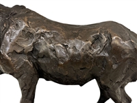Bronze Elk Sculpture on Marble Plinth 