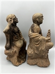 Pair of Lohan Faux Stone Carved Figures