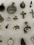 (51) Sterling Silver Pendants and Charms