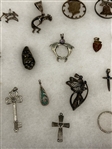 (51) Sterling Silver Pendants and Charms