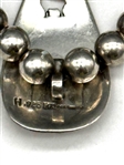 Sterling Silver Beaded Necklace With Sterling and 14k Accent Pendant