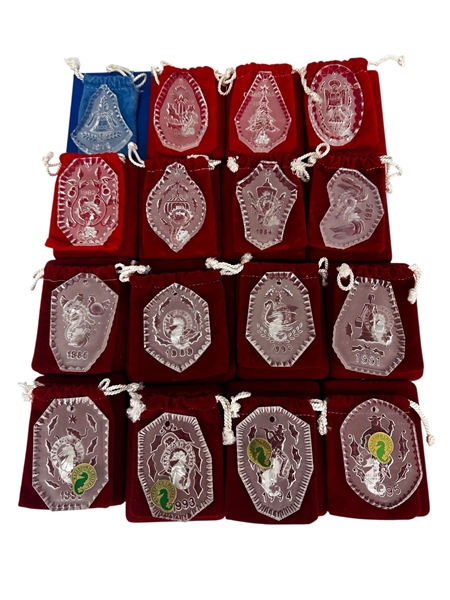 (16) Waterford Crystal Ornaments 1978-1995