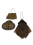 (3) Embroidered and Beaded Ladies Purses