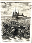 Watercolor Prague Czechoslovakia Prague Castle Complex
